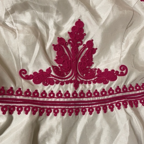 Host Pick! NWT Pearl by Georgina Chapman of Marchesa White & Black Peplum Dress - Picture 7 of 9